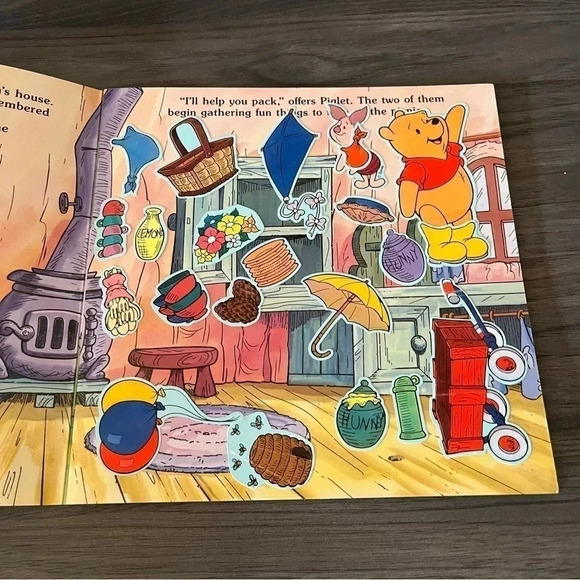 Vintage Barney, Mickey, Winnie the Pooh Colorforms Playset Book 1993 lot of 3 - Picture 11 of 13
